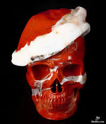 The Spirit of Christmas - Red Jasper Carved Crystal Skull Sculpture -  Skullis Gemstone & Crystal Skulls