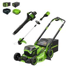 60V 22" Cordless Battery Self-Propelled Mower Combo Kit W/ String Trimmer  And Blower