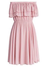 Endless Off Shoulder Frilling Dress In Pastel Pink Pink Dress Casual Pastel Pink Dress Off Shoulder Cocktail Dress