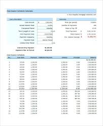 Variable Payment Loan Calculator Excel Car Amortization Schedule ...