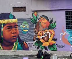 Guabancex . Diosa de los vientos y de las fuerzas de la naturaleza . Taíno  Arahuaco . Santa Bárbara '23 . Es una pieza de autogestión en colaboración  con los hermanos de