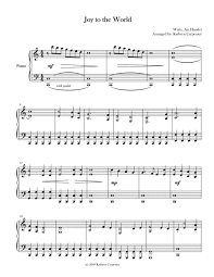 Joy To The World Piano Www Kathrynleecarpenter Com Music Writing Piano Sheet Music Christmas Sheet Music