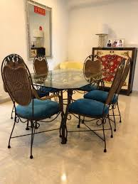 Unique swirls and many upho… Wrought Iron Dining Table 4 Chairs 2 Armchairs Furniture Home Living Furniture Chairs On Carousell