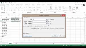 Excel 2013 Numbervalue Convert Foreign Currency As Text To Numbers Youtube