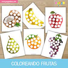 30 actividades divertidas para menores de 3, 4 y 5 años. Imprimible Gratuito Coloreando Frutas 2 Anos A Mas Juegoideas Com