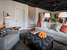 So, consider those exposed beams. Interior Design Beautiful Basement Decorating Ideas On A Budget Youtube