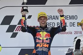 The 2016 moto3 world champion will make the jump to binder joins a growing roster of bell ambassadors currently wearing the pro star, including cameron beaubier, william dunlop and josh herrin among. Binder Starting Last Made Debut Moto3 Victory Sweeter