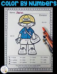 Color By Numbers Careers Divide By 5 And 10 Color By Numbers Fern Smith S Classroom Ideas Upper Elementary Math