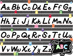 Simple and easy to read, this cursive alphabet line bulletin board provides a quick and clear reference for students who are learning cursive handwriting. D Nealian Alphabet Line Rainbow Owl With Black White Polka Dots Alphabet Line Owl Theme Classroom Decorations Learning The Alphabet