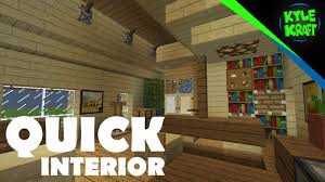 These minecraft house ideas will give you the inspiration to make the cute minecraft house of your this minecraft survival house by minecraft today is super simple, easy to build, and also has some. Minecraft Quick Interior 14x18 Solid Survival Home Interior Youtube