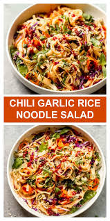 25 Minute Chili Garlic Rice Noodle Salad Little Broken Recipe Rice Noodle Salad Rice Noodles Rice Noodle Recipes