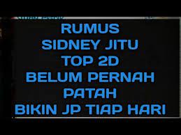 Rumus Sidney 2d Top Tembus Terus Bikin Auto Jacpot Paus Youtube