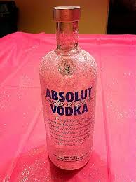 Decorate Empty Bottles With Glitter And Color Before Placing Them Of Shelf Vodka Pink Vodka Absolut Vodka