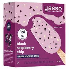 Personalized health review for yasso frozen greek yogurt, chocolate fudge: Yasso Frozen Yogurt Greek Bars Black Raspberry Chip 4 3 5 Fl Oz Albertsons