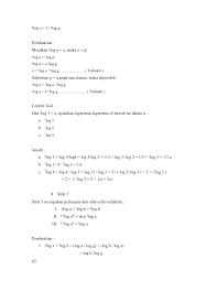 Tags contoh soal matematika sma eksponen logaritma matematika kelas xi pembahasan soal matematika sma rangkuman materi matematika. Tugas Telmat Ii Eksponen Logaritma