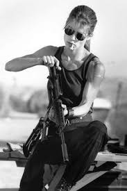 Meanwhile, agent ellison finds remnants from a past terminator battle. Linda Hamilton In Terminator 2 Judgment Day Iconic Sarah Connor With Cigarette Loading Gun 24x36 Poster At Amazon S Entertainment Collectibles Store