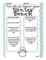 Tell Me About Your Christmas Winter Break Winter Break Activities Writing Lessons Teaching Writing