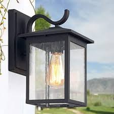 Dlc listed area lights, ul listed area lights Laluz Laluz Outdoor Wall Sconce Farmhouse Exterior Light Fixtures With Bubble Glass For Entryway Yards Front Porch A03274