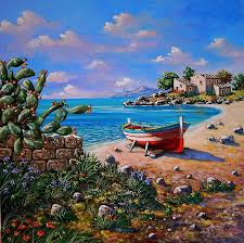 Pittori Italiani Arte Contemporanea Artista Pittore Pittore Siciliano Quadri Siciliani Paesaggi Siciliani Resimler Tablolar Resim