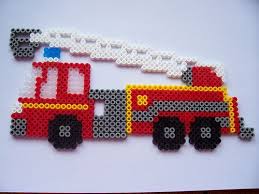 Die kleinen farbigen bügelperlen gibt es. Fire Engine 2 Perler Bead Designs Bugelperlen Basteln Bugelperlen