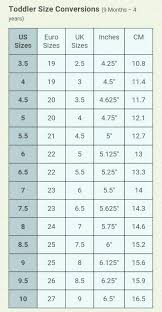 14 All Inclusive Clothes Conversion Chart Kids