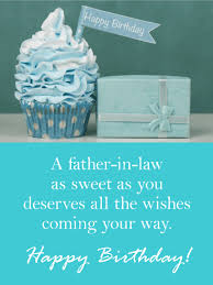 Hello cousin, may you have a happy time on your birthday celebration and i wish you more birthday celebrations to come in the land of the living. Blue Cupcake Happy Birthday Card For Father In Law Birthday Greeting Cards By Davia