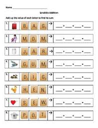 Scrabble Spelling Adding 3 Addends Scrabble Spelling Scrabble Words Math Sheets