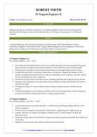 It is tailored to address details that employers require from freshly. It Support Engineer Resume Samples Qwikresume