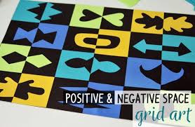 Positive space refers to the area in a picture negative space is the area around that subject, or the background. Positive And Negative Paper Grid Art Make And Takes