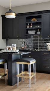 31 Black Subway Backsplash Ideas The Power Of Black Color In 2020 Kitchen Cabinet Styles Black Kitchen Cabinets Metal Backsplash Kitchen