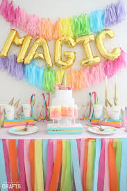 Diy Unicorn Party Cups Step By Step Consumer Crafts Rainbow Unicorn Birthday Party Unicorn Party Cups Rainbow Unicorn Birthday