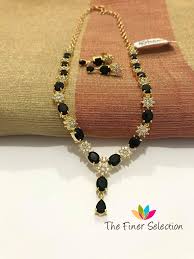 Black And White Jewelry Sets Black And White Stones Necklace Set Clean Gold Jewelry Necklace Set Stone Necklace