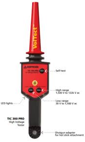 The tic 300 pro is an instrument for safely checking the presence of an ac voltage without making any disconnection in cables msha certified and intrinsically safe, the amprobe tic 300 select low or high voltage levels to verify the presence of voltage without contacting the energized conductor. Amprobe Tic 300 Pro Kit 122 Kv High Voltage Detector Combo Kit For Electricians Tequipment