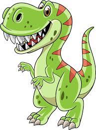 Macht und stärke sind aspekte die kinder bewundern und für begehrlich halten. Wandsticker Dinosaurier Lustiger Gruner Cartoon Dinosaurier Tenstickers