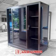 21 contoh lemari kaca aluminium paling keren model. Lemari Pakaian Aluminium Pintu Geser Home Desaign