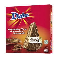 Almondy Daim Schokoladen Torte Mit Knusprigem Karamell 400g Bei Rewe Online Bestellen Schokoladen Torte Daim Schokolade Karamell