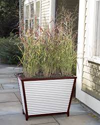 49 × 27 × 20cm. Tall Galvanized Self Watering Trough Planter Gardeners Com Patio Planters Trough Planters Planters Self Watering Planter