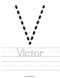 Victor Worksheet Twisty Noodle Worksheets Handwriting Practice Worksheets Name Tracing