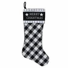 Northlight 20.5 Black and White Merry Christmas Christmas Stocking with  Blanket Stitch, 1 - Dillons Food Stores