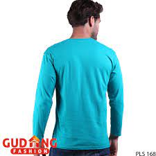 Kaos polos hijau tosca depan belakang. Jual Gudang Fashion Kaos Pria Casual Smart Lengan Panjang Hijau Tosca Pls 168 L Gudang Fashion