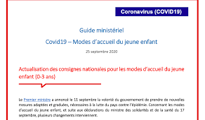 Quel mode d'accueil pour mon enfant ? Guide Ministeriel Covid 19 Modes D Accueil Du Jeune Enfant Enfin La Derniere Mise A Jour Definitive Disponible