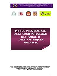 Ujian fizikal bagi pengambilan pegawai penjara gred kx17. Modul Pelaksanaan Alat Ukur Psikologi