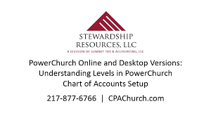 powerchurch online and desktop versions understanding levels in powerchurch chart of accounts setup