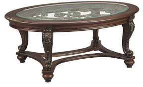 Signature Design By Ashley Norcastle Oval Cocktail Table Walmart Com Coffee Table Oval Coffee Tables Glass Top Coffee Table