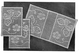 Butterflies In The Garden Filet Crochet Pattern Vintage