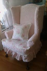 So Precious In A Nursery Pink Shabby Chic Slipcovered Wingback By Vintagechicfurniture Shabby Chic Cottage Shabby Chic Homes Chic Bedroom