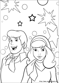 This coloring sheet shows the ecstatic mystery inc. Scooby Dou Coloring Picture