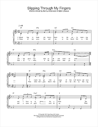 Barely awake, i let precious time go by. Abba Slipping Through My Fingers Sheet Music Pdf Notes Chords Pop Score Piano Vocal Guitar Right Hand Melody Download Printable Sku 65559