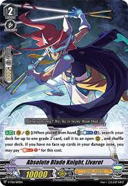 We also lowered the amount of grade threes in the deck to make room for armaros. Absolute Blade Knight Livarot V Cardfight Vanguard Review Pojo Com