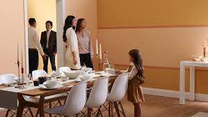 It has just enough yellow to keep it from feeling sterile and will easily lighten up a dark dining room space. 7 Amazing Dining Room Colour Ideas To Impress Your Dinner Guests
